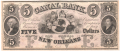 United States Of America Canal Bank 5 Dollars, 18 - - 